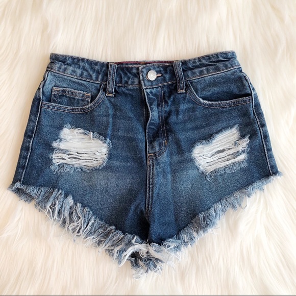 Fashion Nova Pants - Medium wash high rise shorts